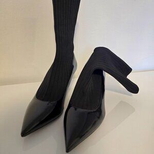 Black women’s sock boots from Zaraa